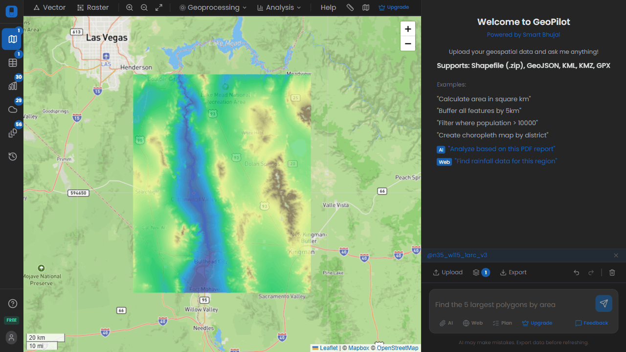 Hillshade generation
